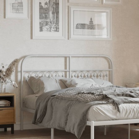 White metal headboard 135 cm by , Headboards and footboards - Ref: Foro24-376681, Price: 53,74 €, Discount: %