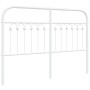 White metal headboard 135 cm by , Headboards and footboards - Ref: Foro24-376681, Price: 53,74 €, Discount: %