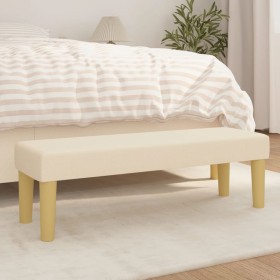 Banco de tela color crema 100x30x30 cm de , Bancos - Ref: Foro24-346657, Precio: 53,22 €, Descuento: %