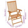 Garden chairs 2 units with red checkered cushions teak wood by , Garden chairs - Ref: Foro24-3062389, Price: 246,84 €, Discou...