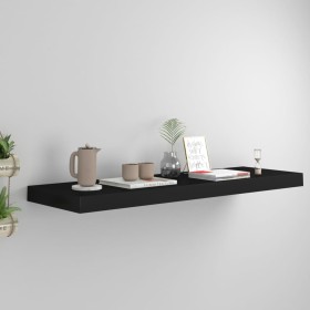 Black MDF floating wall shelf 80x23.5x3.8 cm by vidaXL, Shelves and shelves - Ref: Foro24-323835, Price: 20,12 €, Discount: %