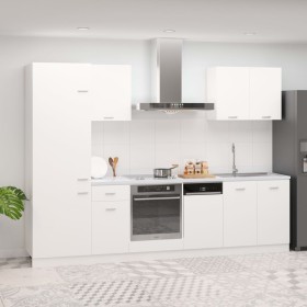 7-piece engineered wood kitchen furniture set in white by , Kitchen cabinets - Ref: Foro24-3067631, Price: 536,59 €, Discount: %