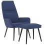 Sillón de relax con reposapiés tela azul de , Sillones - Ref: Foro24-3097772, Precio: 140,13 €, Descuento: %