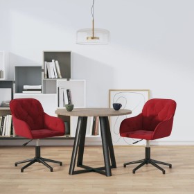 Swivel dining chairs, 2 units, red velvet by , dining chairs - Ref: Foro24-3103382, Price: 160,99 €, Discount: %