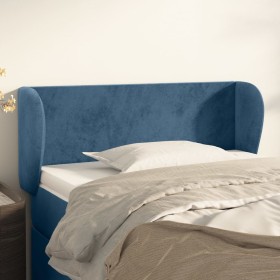 Cabecero de terciopelo azul oscuro 83x23x78/88 cm de , Cabeceros y pies de cama - Ref: Foro24-3116898, Precio: 48,99 €, Descu...