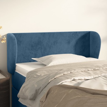 Dark blue velvet headboard 83x23x78/88 cm by , Headboards and footboards - Ref: Foro24-3116898, Price: 48,27 €, Discount: %