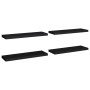 Floating wall shelves 4 pcs MDF black 80x23.5x3.8 cm by vidaXL, Shelves and shelves - Ref: Foro24-323837, Price: 68,59 €, Dis...