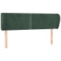 Cabecero de terciopelo verde oscuro 147x23x78/88 cm de , Cabeceros y pies de cama - Ref: Foro24-3117055, Precio: 71,99 €, Des...