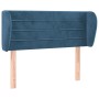 Dark blue velvet headboard 83x23x78/88 cm by , Headboards and footboards - Ref: Foro24-3117318, Price: 43,68 €, Discount: %