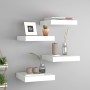 Floating wall shelves 4 pcs MDF white 23x23.5x3.8 cm by vidaXL, Shelves and shelves - Ref: Foro24-323804, Price: 42,68 €, Dis...