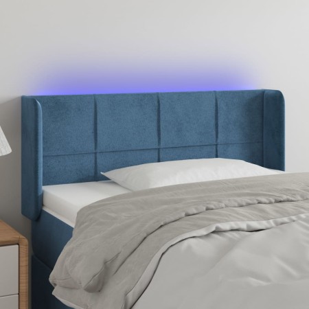 Dark blue velvet headboard with LED lights 83x16x78/88 cm by , Headboards and footboards - Ref: Foro24-3123270, Price: 53,99 ...