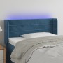 Dark blue velvet headboard with LED lights 83x16x78/88 cm by , Headboards and footboards - Ref: Foro24-3123410, Price: 52,99 ...