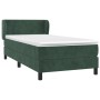 Cama box spring con colchón terciopelo verde oscuro 100x200 cm de , Camas y somieres - Ref: Foro24-3127358, Precio: 348,13 €,...