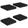 Floating wall shelves 4 pcs MDF black 23x23.5x3.8 cm by vidaXL, Shelves and shelves - Ref: Foro24-323825, Price: 39,99 €, Dis...