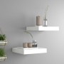 Floating wall shelf 2 pcs white and oak MDF 90x23.5x3.8 cm by vidaXL, Shelves and shelves - Ref: Foro24-323803, Price: 20,40 ...