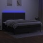 Box spring bed with mattress and LED lights, black fabric, 200x200 cm. by , Beds and slatted bases - Ref: Foro24-3134823, Pri...