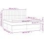 Boxspring-Bett, Matratze und LED-Lichter in grauem Taupe-Stoff, 200x200 cm. von , Betten und Lattenroste - Ref: Foro24-313506...