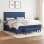 Cama box spring con colchón tela azul 160x200 cm de , Camas y somieres - Ref: Foro24-3136451, Precio: 612,30 €, Descuento: %