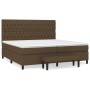 Cama box spring con colchón tela marrón oscuro 200x200 cm de , Camas y somieres - Ref: Foro24-3136864, Precio: 757,27 €, Desc...