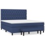 Box spring bed with blue fabric mattress 160x200 cm by , Beds and slatted bases - Ref: Foro24-3136851, Price: 645,03 €, Disco...