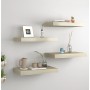 Set of 4 oak MDF floating wall shelves 40x23x3.8 cm by vidaXL, Shelves and shelves - Ref: Foro24-323870, Price: 43,94 €, Disc...