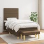 Cama box spring con colchón tela marrón oscuro 80x200 cm de , Camas y somieres - Ref: Foro24-3137192, Precio: 334,99 €, Descu...