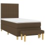 Box spring bed with dark brown fabric mattress 90x190 cm by , Beds and slatted bases - Ref: Foro24-3137280, Price: 385,99 €, ...