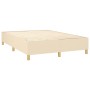 Boxspringbett mit cremefarbenem Stoffbezug und Matratze, 140x200 cm. von , Betten und Lattenroste - Ref: Foro24-3137242, Prei...