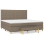 Cama box spring con colchón tela gris taupe 200x200 cm de , Camas y somieres - Ref: Foro24-3137345, Precio: 730,10 €, Descuen...