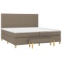 Cama box spring con colchón tela gris taupe 200x200 cm de , Camas y somieres - Ref: Foro24-3137345, Precio: 730,10 €, Descuen...