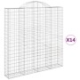 Gabion baskets 14 units arch shape iron 200x30x200/220cm by , Pots and planters - Ref: Foro24-3146227, Price: 1,00 €, Discoun...