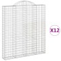 Gabion baskets 12 units arch shape iron 200x30x220/240cm by , Pots and planters - Ref: Foro24-3146246, Price: 1,00 €, Discoun...