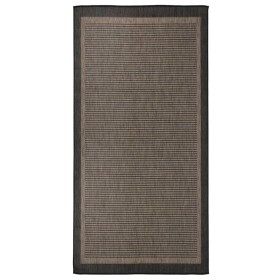 Alfombra de exterior de tejido plano marrón oscuro 100x200 cm de , Alfombras - Ref: Foro24-340843, Precio: 36,14 €, Descuento: %