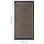 Alfombra de exterior de tejido plano marrón oscuro 100x200 cm de , Alfombras - Ref: Foro24-340843, Precio: 36,14 €, Descuento: %