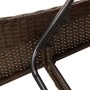 Synthetic rattan sun lounger with brown cushion 60x205x73 cm by , Loungers - Ref: Foro24-368279, Price: 152,99 €, Discount: %