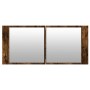 Bathroom cabinet with smoked oak mirror and LED light 100x12x45 cm by , bathroom vanities - Ref: Foro24-834959, Price: 92,04 ...