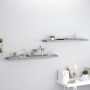 Floating wall shelves 2 pcs MDF gray 120x23.5x3.8 cm by vidaXL, Shelves and shelves - Ref: Foro24-323863, Price: 57,14 €, Dis...