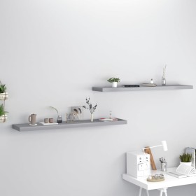 Floating wall shelves 2 pcs MDF gray 120x23.5x3.8 cm by vidaXL, Shelves and shelves - Ref: Foro24-323863, Price: 52,80 €, Dis...