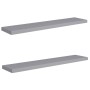 Floating wall shelves 2 pcs MDF gray 120x23.5x3.8 cm by vidaXL, Shelves and shelves - Ref: Foro24-323863, Price: 57,14 €, Dis...