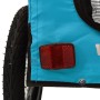 Fahrradanhänger für Haustiere aus Eisen und Oxford-Stoff in Blau und Schwarz. von , Kinderwagen für Haustiere - Ref: Foro24-9...