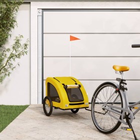 Yellow Oxford fabric iron pet bicycle trailer by , pet strollers - Ref: Foro24-93966, Price: 100,99 €, Discount: %