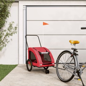 Bicycle pet trailer, iron frame, red Oxford fabric by , pet strollers - Ref: Foro24-93985, Price: 114,99 €, Discount: %