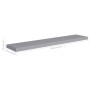 Floating wall shelves 2 pcs MDF gray 120x23.5x3.8 cm by vidaXL, Shelves and shelves - Ref: Foro24-323863, Price: 57,14 €, Dis...