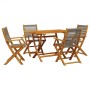 5-piece garden dining set made of solid gray polypropylene wood. by , Garden sets - Ref: Foro24-3281698, Price: 377,48 €, Dis...