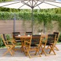 7-piece garden dining set made of solid black polypropylene wood. by , Garden sets - Ref: Foro24-3281709, Price: 542,99 €, Di...