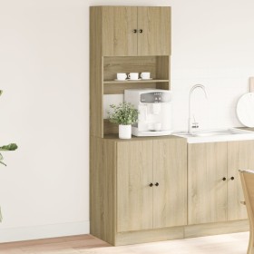 Mueble de cocina madera de ingeniería roble Sonoma 60x50x180 cm de , Armarios de cocina - Ref: Foro24-3276639, Precio: 163,70...