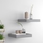 Set of 2 gray MDF floating wall shelves 23x23.5x3.8 cm by vidaXL, Shelves and shelves - Ref: Foro24-323845, Price: 19,17 €, D...