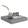 Set of 2 gray MDF floating wall shelves 23x23.5x3.8 cm by vidaXL, Shelves and shelves - Ref: Foro24-323845, Price: 19,17 €, D...