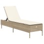 Liegestühle mit Kissen, 2 Stück, aus synthetischem Rattan in Beige. von , Liegen - Ref: Foro24-3261591, Preis: 290,27 €, Raba...