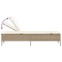 Sun loungers with cushions 2 units synthetic rattan beige by , Loungers - Ref: Foro24-3261591, Price: 290,27 €, Discount: %